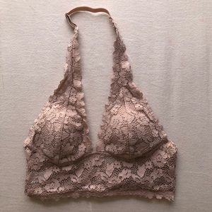 pink lace bralette